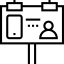 Signboard installation icon