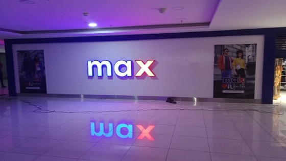 Custom-designed LED Neon display board for Max