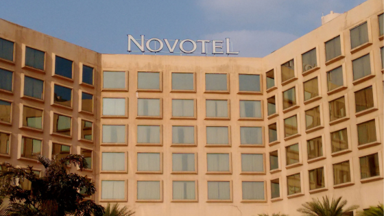 Durable and weatherproof outdoor sign board for Novotel